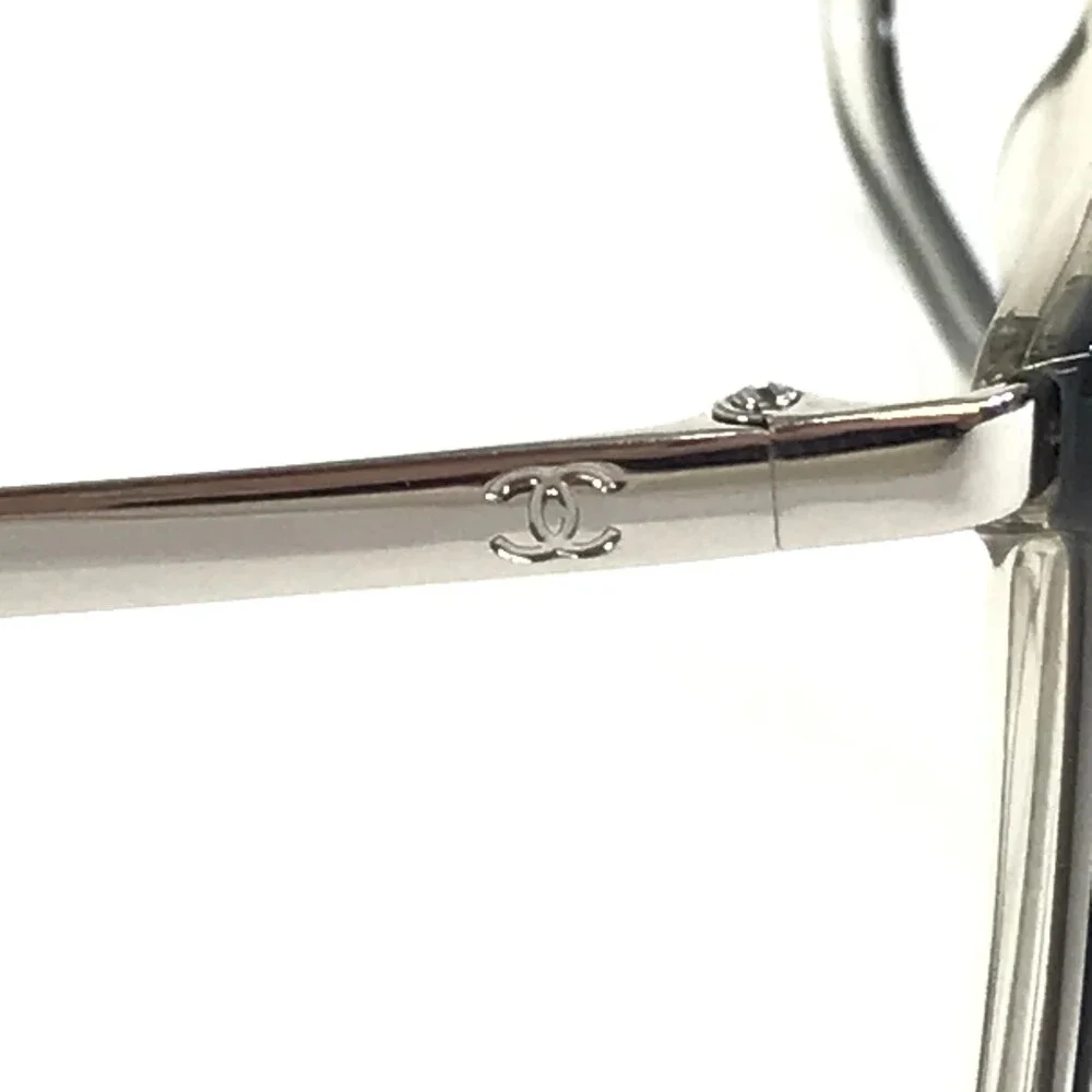 Chanel Eyeglasses Frames 3366 c.1607 Black Gray Silver Square Full Rim 54-14-140